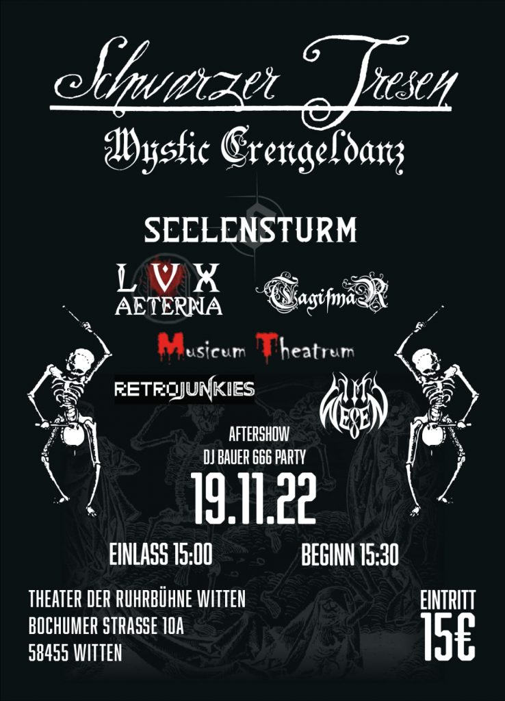Schwarzer Tresen Mystic Crengeldance Festival 19.11.2022 Flyer